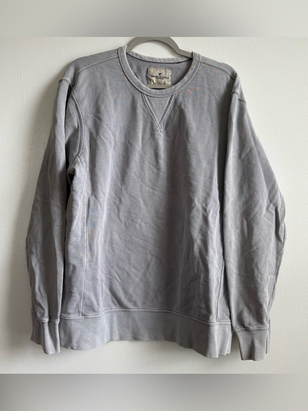 American Eagle Outfitters Men’s Crewneck Pullover 100% Cotton Sweatshirt Gray L